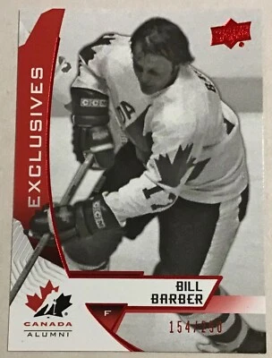 2019 BILL BARBER UD TEAM CANADA ALUMNI PARALLEL #90 RED EXCLUSIVES #154/250 - Image 1 of 2