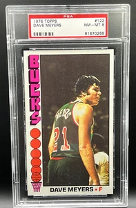 1976 Topps Tall Boys Dave Myers PSA 8 NM-MT Milwaukee Bucks Card #122 - Picture 1 of 4
