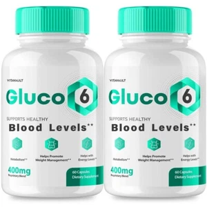 (2 Pack) Gluco 6 - Gluco 6 Capsules - Picture 1 of 2