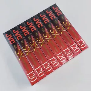 8 JVC SX T-120 High Performance Blank VHS Tapes 6 Hour NEW & SEALED - Picture 1 of 7