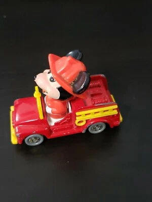 1970's VTG Walt Disney Tomy Diecast Mickey Firefighter Truck Mickey Car ❤ - Image 1 of 4