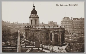 Catedral Birmingham Inglaterra c1915 Vista Aérea RPPC Serie de San Valentín Postal - Imagen 1 de 2