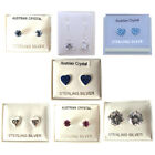 Earrings Sterling Silver Jewellery Studs Drops Cubic Zirconia Crystal Ladies UK