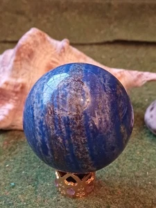 Lapis Lazuli Carved Gemstone Sphere 248g (A2) - Picture 1 of 3