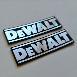 DeWalt - Sticker Case Badge Decal - Chrome Reflective - Two Emblems 