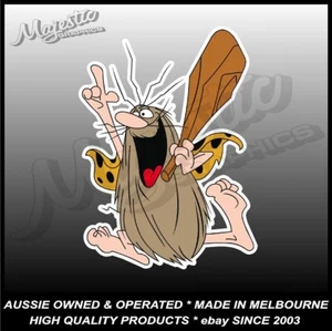 CAPTAIN CAVEMAN - 150mm x 110mm - Decal / Sticker - Picture 1 of 1