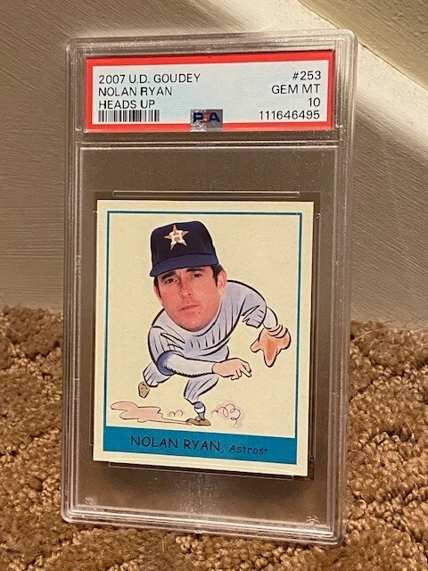 U.D. 2007 Tarjeta Heads Up Goudey Nolan Ryan #253 PSA 10 ESTUCHE NUEVO LOW POP Foto 1 de 1