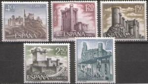 España 1968 Edifil 1880/4 Sellos ** Castillos, Escalona, Fuensaldaña, Peñafiel, - Imagen 1 de 1