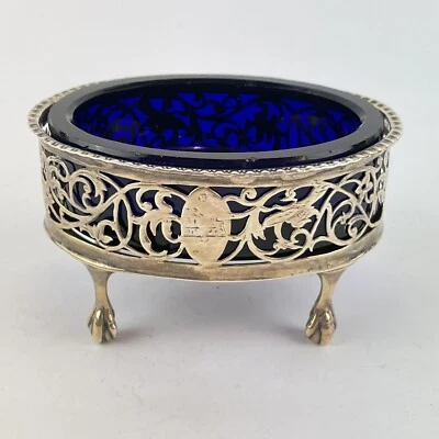 Antique Solid Silver Salt Cellar Thomas Bradbury & Son 1857 8.5cm - Image 1 of 4