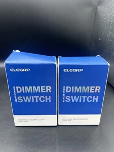 BLACK Elegrp Wiring Devices Slide Dimmer Rocker Switch  Black, 2-PACK DM101S-BL - Picture 1 of 4
