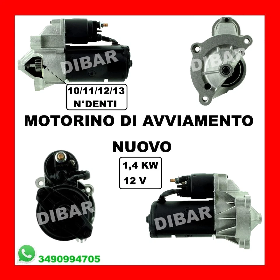 MOTORINO DI AVVIAMENTO CITROËN JUMPY 2.0 HDi 110 KW80 CV109 CC1997 RHZ/RHW-D7R26 - Immagine 1 di 1