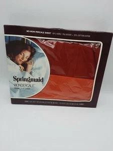 Vtg Springmaid Wondercale Double Flat Sheet Slumber Suede New Terra Cotta NOS - Picture 1 of 10