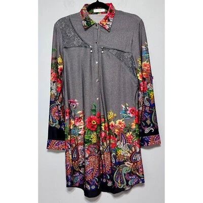Vtg Zara Cottagecore Shirt Dress Size M ? Maximalist Cottagecore Old Money - Image 1 of 4
