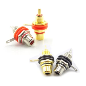 Adaptador de montaje de panel de chasis terminal de audio RCA hembra 2 piezas - Imagen 1 de 7
