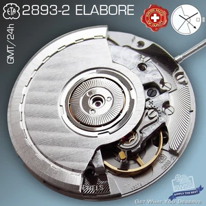 MOVEMENT AUTOMATIC ETA 2893-2 GMT, ELABORE, CDG, DATE, HH5, FACTORY NEW