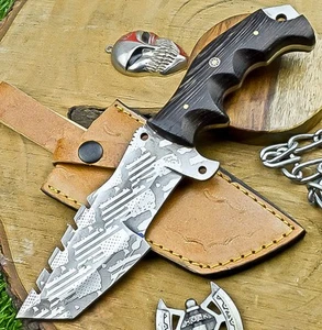 Custom Handmade J2 Steel Camping Hunting Knife TRACKER KNIFE - w/SHEATH -SN-4056 - Picture 1 of 10