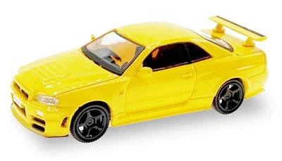 MICRO CITY, NISSAN GTR 34 giallo, 1/87,  HER87MC000047 - Immagine 1 di 2