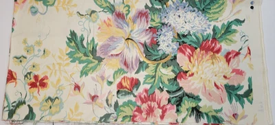 Colefax & Fowler Design The Jubilee Chintz Floral Fabric 1.6 Yds Vintage 1984 - Image 1 of 4