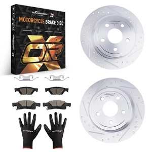 Rear Left&Right Drilled Rotors Brake Pads for Dodge Durango 2011-2020 P-1498 - Bild 1 von 12