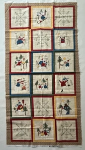 22” x 44” “Bundle Up” Snowmen Christmas Holiday Cotton Fabric Panel Moda Gervais - Picture 1 of 12