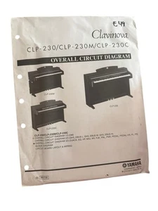 Yamaha Clavinova Digital Piano CLP-230/M/C Overall Circuit Diagram Schematics - Picture 1 of 1
