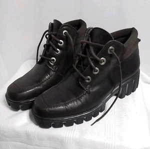 AQUATALIA BY MARVIN K BOOTIE BROWN LEATHER MADE IN ITALY SZ 7.5 ITALIAN LEATHER - Picture 1 of 10