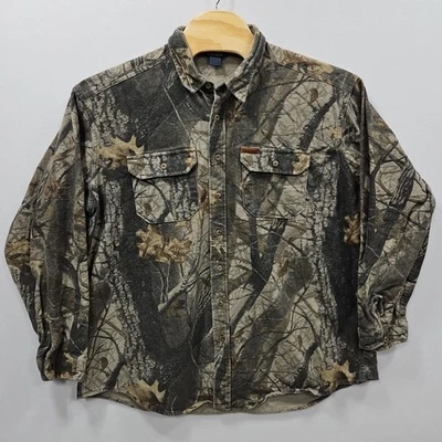 Woolrich Hunting Shirt Mens 2XLT Button Down Long Sleeve Realtree Hardwoods Camo - Image 1 of 4