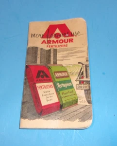1950's Vintage Armour Fertilizers Farmer Notebook Calendar Robertson's Farm - Picture 1 of 8