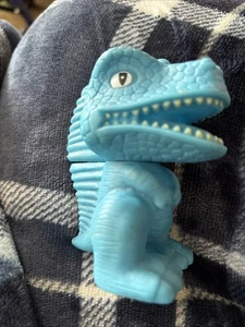 Gi-Go Toys Dino Re-Evolution Dinosaurs Blue Dino Vinyl Figures Rare Brown Eyes - Picture 1 of 11