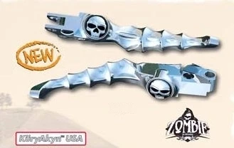KURYAKYN CROMO ZOMBIE PALANCAS DE MANO HARLEY SOFTAIL DYNA TOURING FXR SPORTSTER Foto 1 de 1