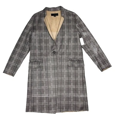 Jaqueta xadrez Anthropologie BLANKNYC feminina pequena renegada blazer camurça sintética nova com etiquetas - Imagem 1 de 4