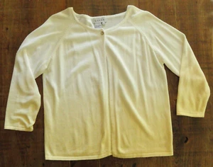Maglione vintage anni 90 Sorbe taglia M tinta unita un bottone 100% cotone giallo/bianco tie dye - Foto 1 di 6