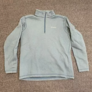 Columbia Men's 1/4 Zip  Cotton Blend Pullover - Size Large, Blue 1652221 - Picture 1 of 9
