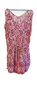 XS Hollister Junior Women's Pink Sleeveless Boho Romper Tassels - Picture 1 of 8