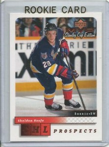 1999-00 Upper Deck MVP Sheldon Keefe Rookie Card RC #195 Mint (Leafs Head Coach)