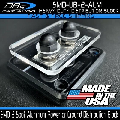 SMD UB-2 2 Spot Aluminum Power Ground Distribution Terminal Block Steve Meade  - Image 1 of 3