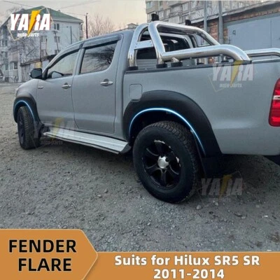 Suits For Hilux SR5 SR 2011-2014 Matt black Fender Flares Wheel Arch 6 Inch 6pcs - Image 1 of 4