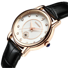 Women's Luxury Watch - Leather Strap Calendar Watch