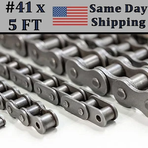#41 Roller Chain 5ft FEET with Connecting / Master Link - Same Day Shipping  - Picture 1 of 1