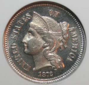 1872 Proof Cameo Three Cent Nickel  - NGC PR 63 CAMEO - 3CN - Picture 1 of 4