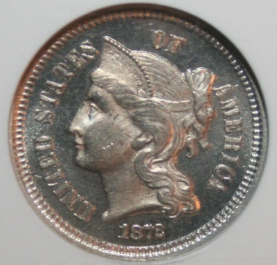1872 Proof Cameo Three Cent Nickel  - NGC PR 63 CAMEO - 3CN - Image 1 of 4