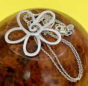 PANDORA STERLING SILVER CHAIN WITH A SCANDINAVIAN STERLING SILVER DAISY PENDANT - Picture 1 of 6