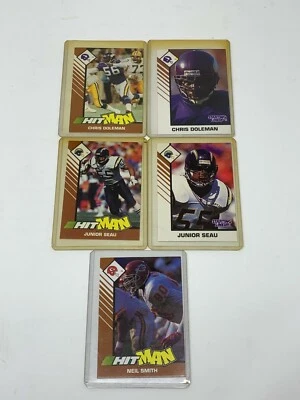 Lot of 5 1993 Kenner Starting Lineup Cards Junior Seau Chris Doleman Neil Smith - Image 1 of 2