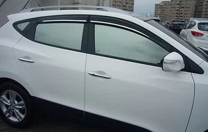 RAIN GUARD WINDOW SHADE VISOR W/CHROME STRIP FOR HYUNDAI TUCSON/ IX35 '10-'13 - Picture 1 of 1