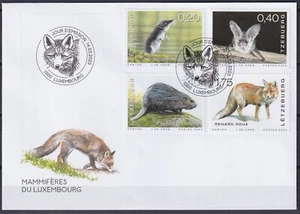 Luxembourg 2023 Wild Animals, Fauna, Bats, Fox, Beaver FDC - Picture 1 of 1