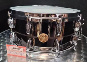Gretsch Snare Drum USA 14x6,5" Zoll Bell Brass Special-Edition Black Nickel 3mm - Bild 1 von 14