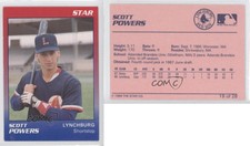 1989 Star Lynchburg Red Sox Scott Powers (Player Name in White) #19.2