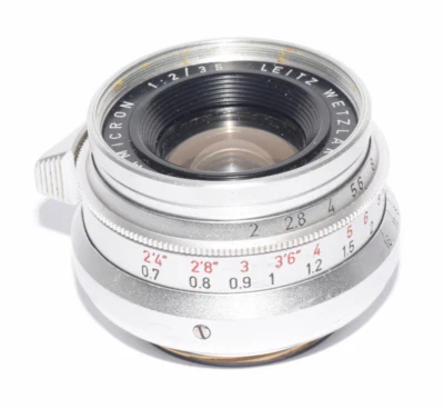 Leitz Germany Summicron  2/35mm For Leica Screw 39 TM39  w/ Shade Hood Finder - Image 1 of 4