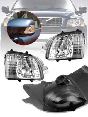 Right&Left Door Mirror Turn Signal Indicator Lens for Volvo XC90 XC70 2007-2014 - Image 1 of 4