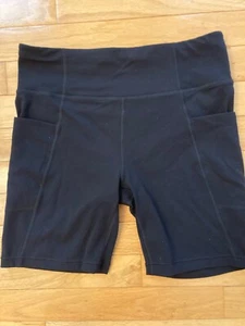 Athleta Girls Stash Your Treasures Bike Short Black Size XXL 16 - Picture 1 of 6